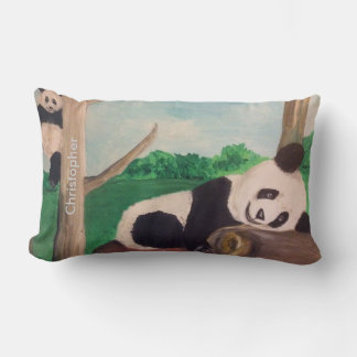 Personalise Panda Bear Kids Gift Pillow