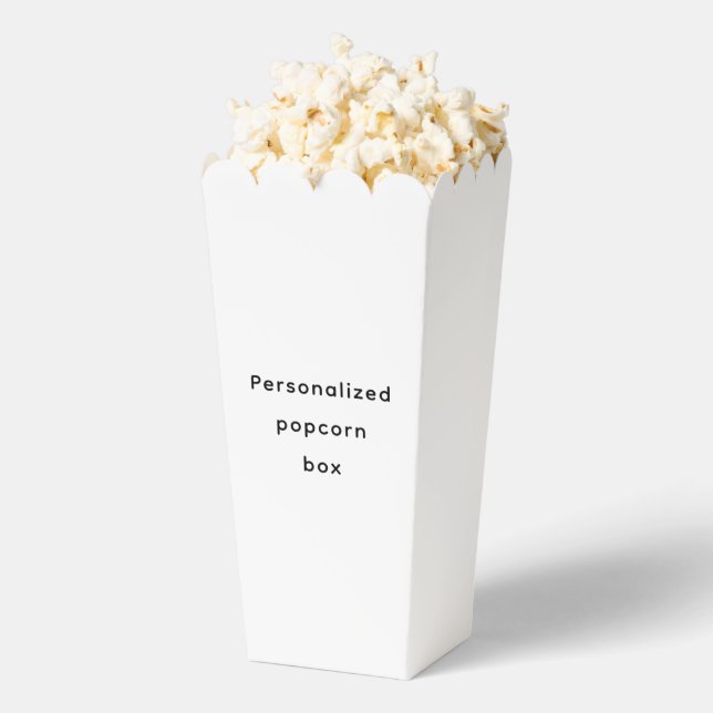 Personalise Paper Popcorn Favour Box (Popped)