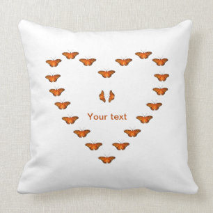 Personalise Passion butterfly in heart shape dance Cushion