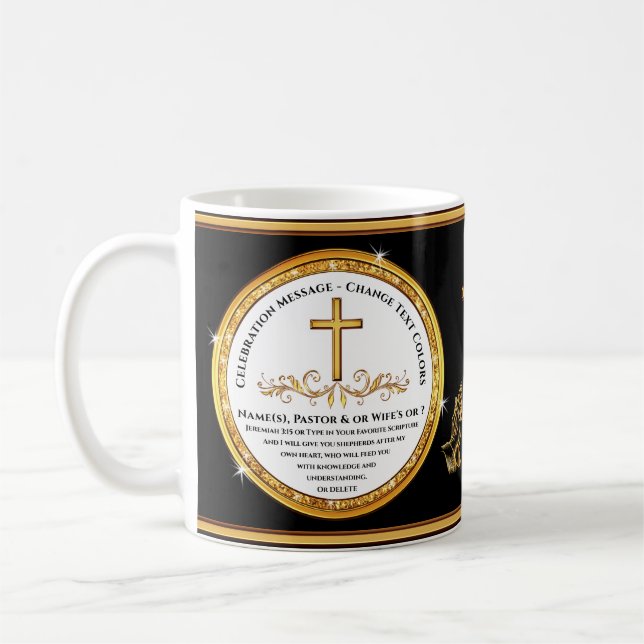 Personalise, Pastor Birthday Gift Ideas, Scripture Coffee Mug (Left)