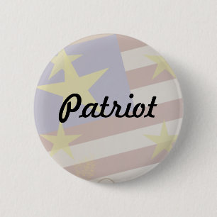 Personalise Patriot Flag 6 Cm Round Badge