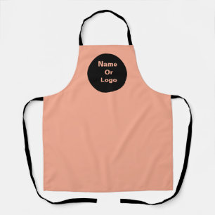 Personalise Peach Logo Apron