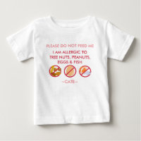 Personalise Peanut Tree Nut Egg & Fish Allergy Kid