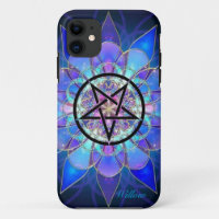Personalise Pentagram Add Name Purple Blue