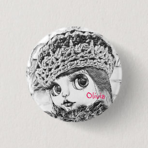 Personalise, personal, birthday 3 cm round badge