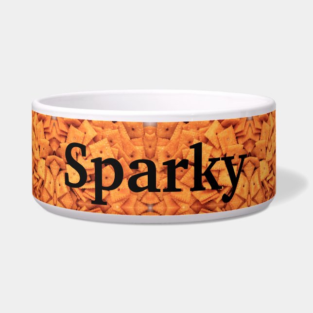 Personalise Pet Food Bowl - Cheese Snacks (Front)
