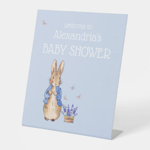 Personalise Peter rabbit Baby Shower Pedestal Sign