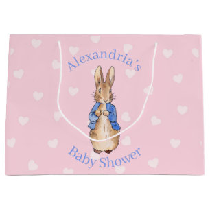 Personalise Peter the rabbit Baby Shower Large Gift Bag