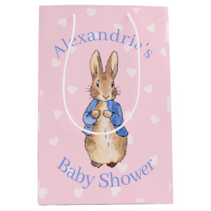 Personalise Peter the rabbit Baby Shower Medium Gift Bag
