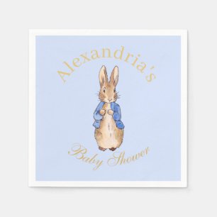 Personalise Peter the Rabbit Baby Shower Napkin