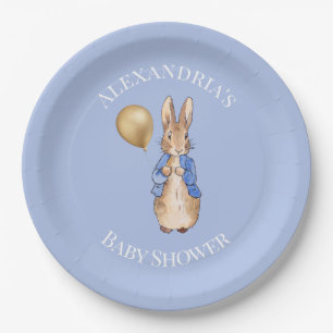 Personalise Peter the rabbit Baby Shower Paper Plate