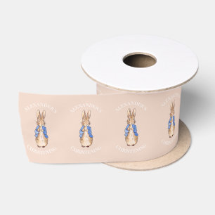 Personalise Peter the rabbit Christening Satin Ribbon