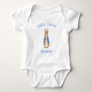 Personalise Peter the rabbit Happy Easter Baby Bodysuit