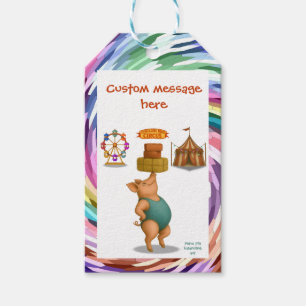 Personalise: Petra pig balancing act Gift Tags