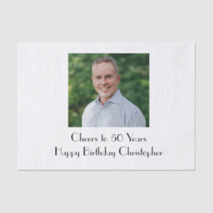 Personalise Photo Birthday Party Him Her Tissue Paper