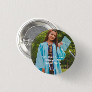 Personalise Photo Class Reunion High School Colleg 3 Cm Round Badge