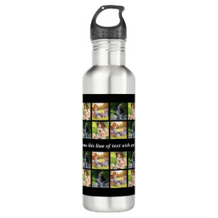 Personalise photo collage and text 710 ml water bottle