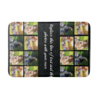 Personalise photo collage and text bath mat