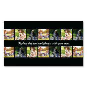 Personalise photo collage and text business card m
