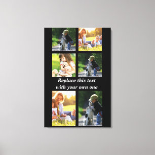 Personalise photo collage and text Case-Mate iPhon Canvas Print