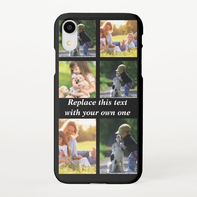 Personalise photo collage and text Case-Mate iPhon iPhone Case (Back)