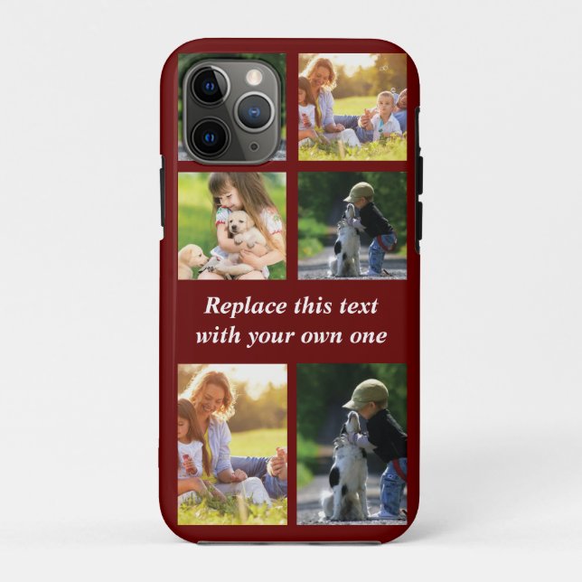 Personalise photo collage and text Case-Mate iPhon iPhone Case (Back)