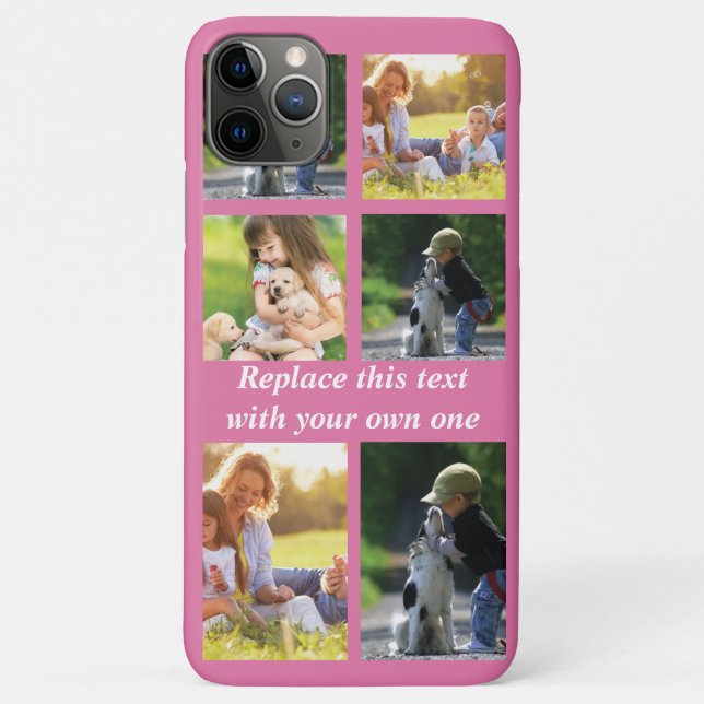 Personalise photo collage and text Case-Mate iPhon iPhone Case (Back)