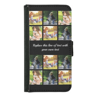 Personalise photo collage and text Case-Mate iPhon Samsung Galaxy S5 Wallet Case