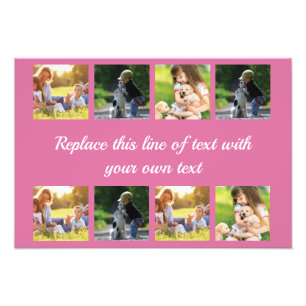Personalise photo collage and text fleece blanket