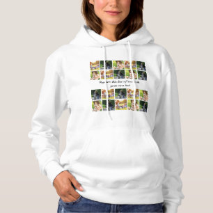 Personalise photo collage and text hoodie