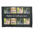 Personalise photo collage and text pillow case