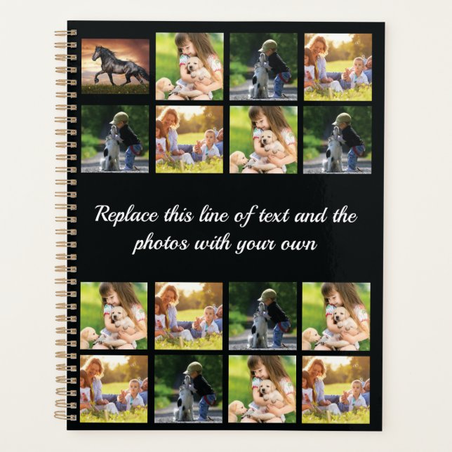 Personalise photo collage and text planner (Front)