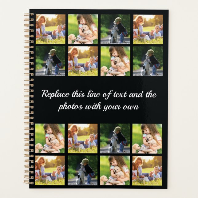 Personalise photo collage and text planner (Front)