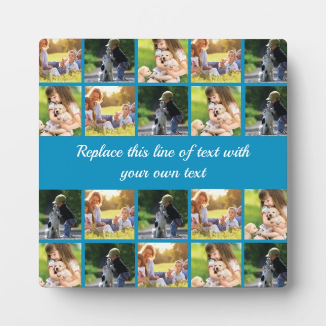 Personalise photo collage and text plaque (Front)