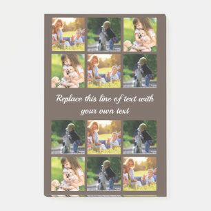 Personalise photo collage and text post-it notes