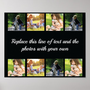 Personalise photo collage and text poster