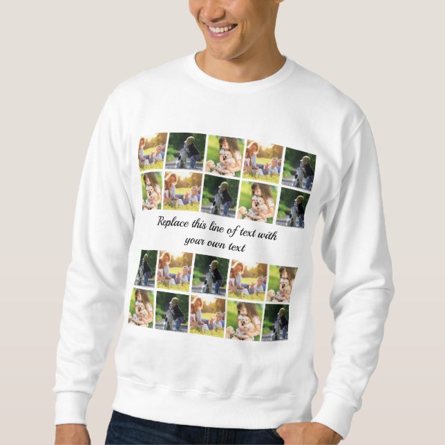 Personalise photo collage and text sweatshirt (Front)