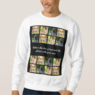 Personalise photo collage and text sweatshirt
