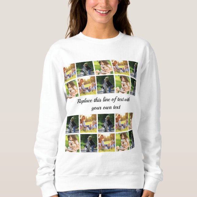 Personalise photo collage and text sweatshirt (Front)