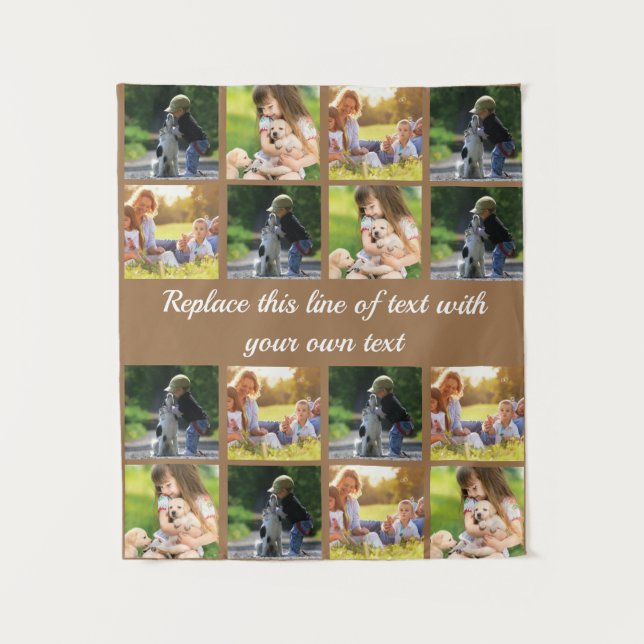 Personalise photo collage and text tapestry (Front)