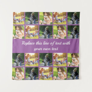 Personalise photo collage and text tapestry