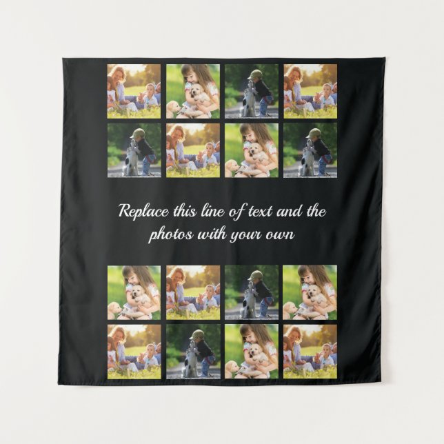 Personalise photo collage and text tapestry (Front)