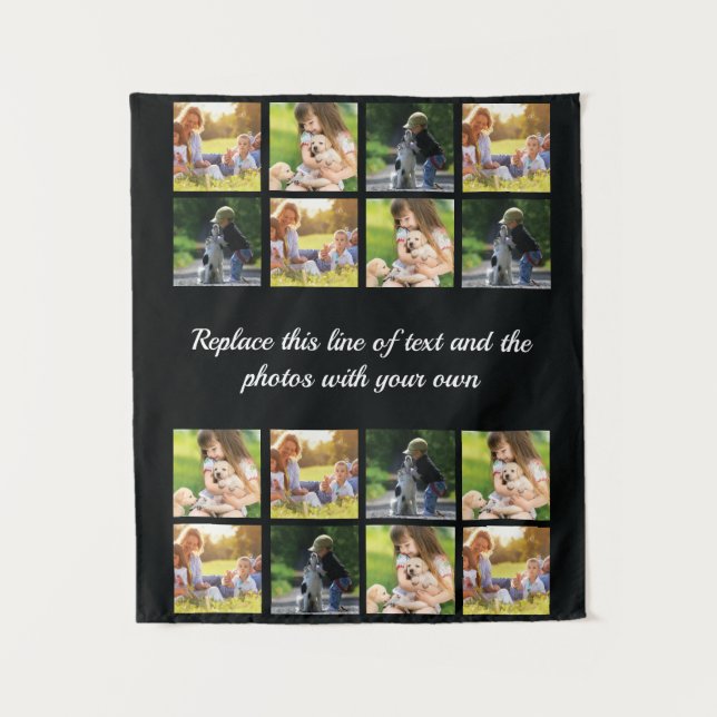 Personalise photo collage and text tapestry (Front)