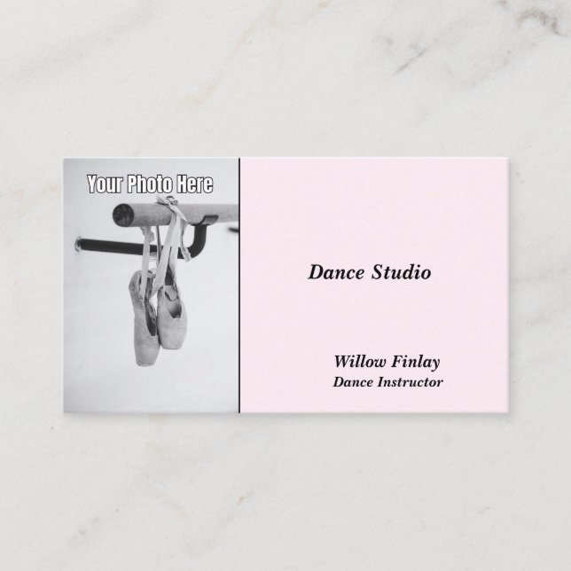 Personalise Photo Dance Studio Business Cards (Front)