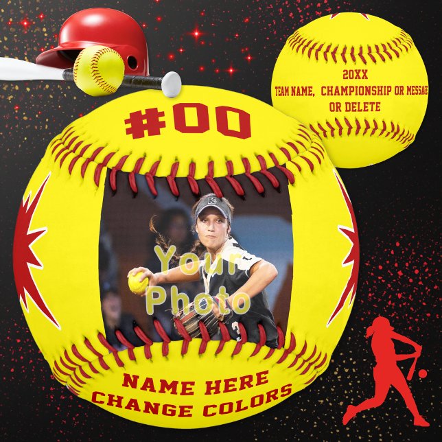 Personalise Photo Softball Senior Night Gift Ideas (Senior night softball ideas. Personalized gifts for softball team. Best gifts for softball players. )