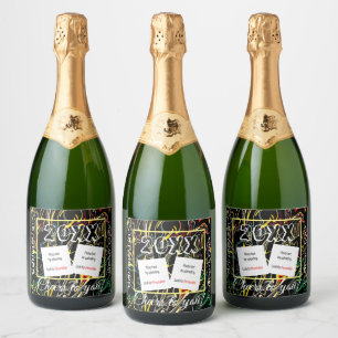 Personalise Photo Sparkling Wine Beverage Label Se