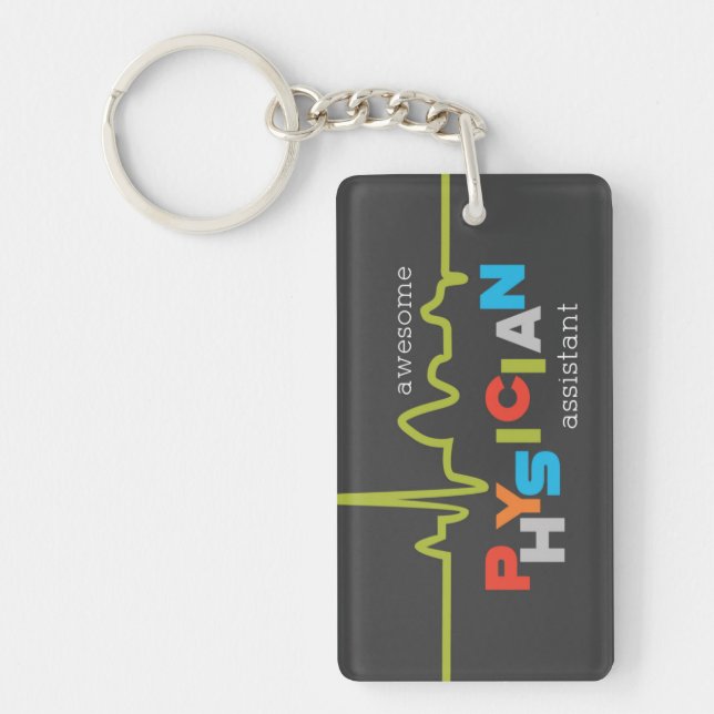 Personalise, Physician Assistant Week Awesome Key Ring (Front)