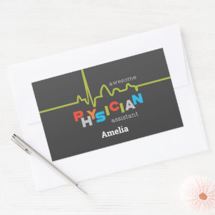 Personalise, Physician Assistant Week Awesome Rectangular Sticker