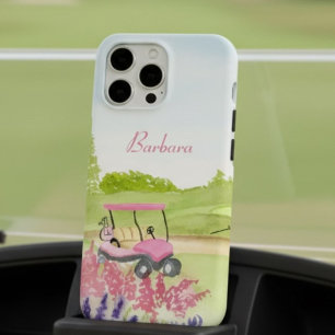 Personalise Pink Golf Cart Golf Course