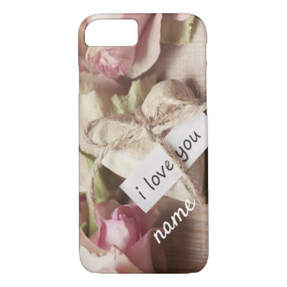 Personalise Pink Roses with Heart Design Case-Mate iPhone Case
